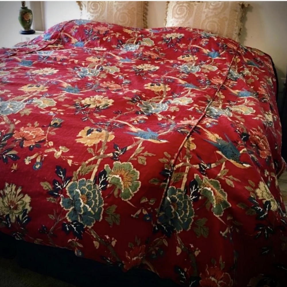 RARE!!  Pottery Barn Linen/Cotton Brighton Duvet Cover + Sham